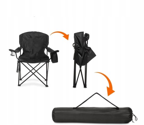 KRZESŁO TURYSTYCZNE Z OPARCIEM KEMPINGOWE AMAZONBASICS