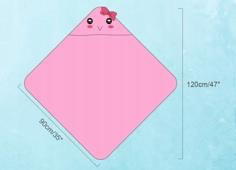 MICHLEY Ręcznik dziecięcy z kapturem 70x70cm bawełna