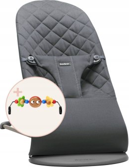 BABYBJORN leżaczek BLISS Woven Antracytowy +zabawka BALANCE