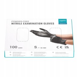 EUROPAPA 100 x jednorazowe rękawiczki nitrylowe bez talku rękawice S