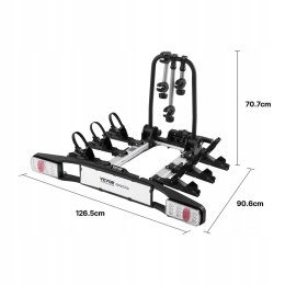 Składany Bagażnik Rowerowy VEVOR na 3 rowery | 65 kg