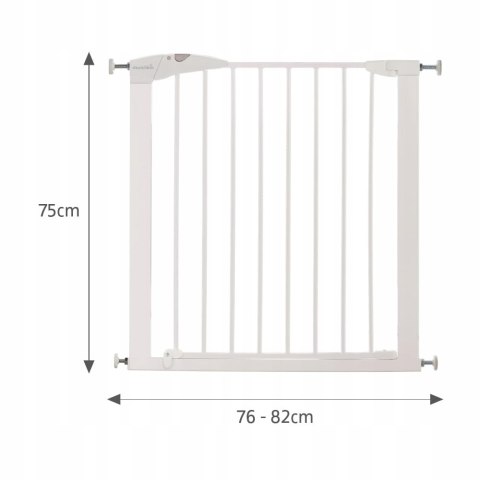 Barierka na drzwi, schody Munchkin rozporowa 76-82 cm biały