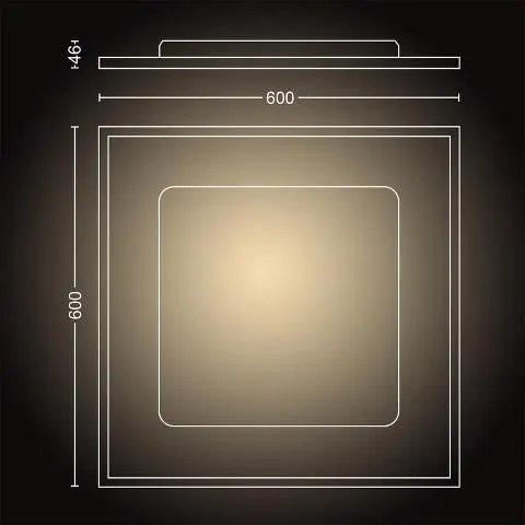PHILIPS Hue Aurelle Panel LED 60X60 cm Sterowanie Aplikacją, przyciemniacz