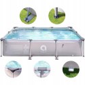 BASEN OGRODOWY STELAŻOWY PROSTOKĄTNY POMPA FILTRUJĄCA 300x207x66CM