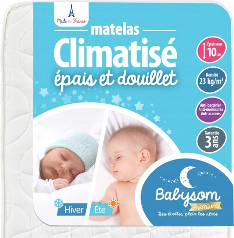 Babysom Materac 70x140x10cm lato/zima
