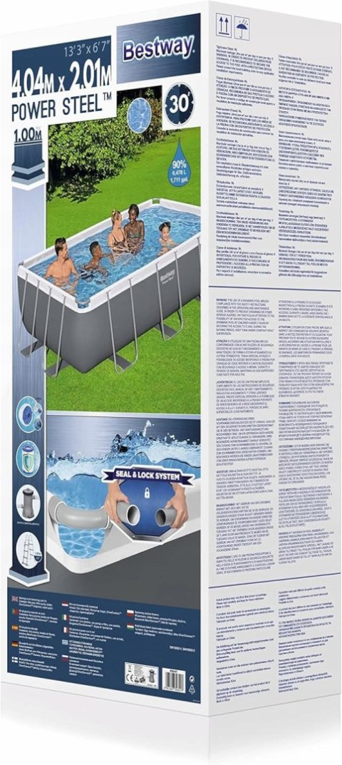 Basen stelażowy prostokątny Bestway 404 x 201 x 100 cm