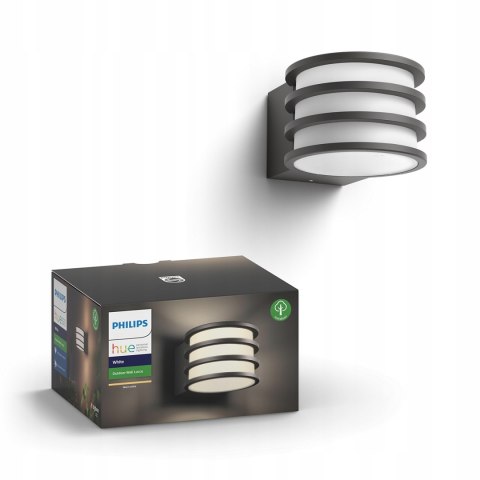 Kinkiet zewnętrzny ogrodowy Lucca grafitowy IP44 E27 Philips Hue