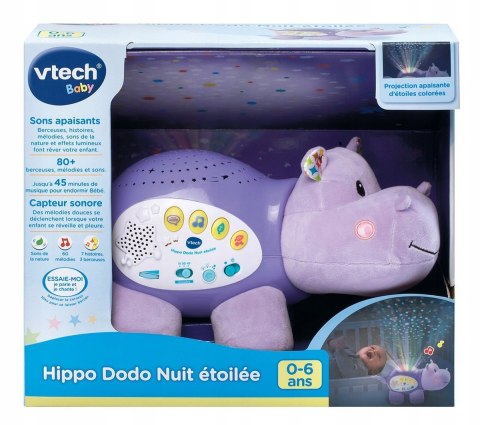 VTECH Uroczy Hipcio Projektor Lampka nocna język francuski