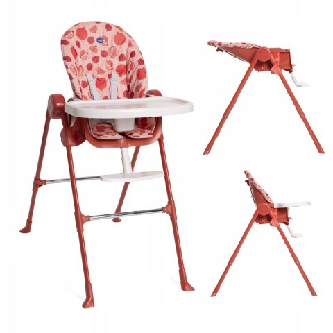 REGULOWANE KRZESEŁKO DO KARMIENIA DZIECI DO 15KG ESSENTIAL CZERWONE CHICCO