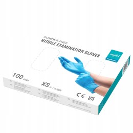 100 szt. Jednorazowe Rękawiczki Nitrylowe EUROPAPA XS