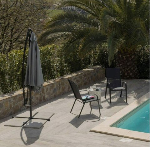 Baroni Home parasol ogrodowy szary 3 x 2,47 m