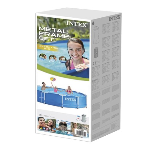 Basen stelażowy okrągły Intex 366 x 366 cm