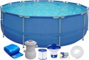 Basen stelażowy okrągły Ø 300 x 76 cm kompletny zestaw