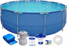 Basen stelażowy okrągły Ø 300 x 76 cm kompletny zestaw