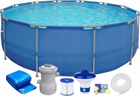 Basen stelażowy okrągły Ø 300 x 76 cm kompletny zestaw