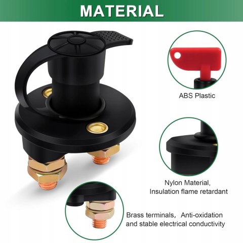 Bolatus wyłącznik do akumulatora samochodowego 12 V / 24 V