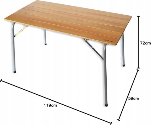 CASTELMERLINO Drewniany Stół składany modrzew 60x120cm