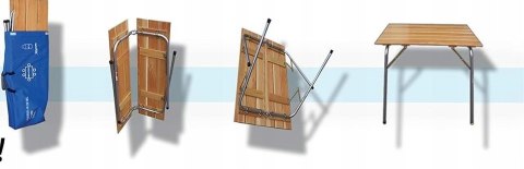 CASTELMERLINO Drewniany Stół składany modrzew 60x120cm