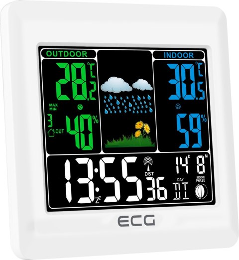 ECG MS 300 wielofunkcyjna stacja pogodowa z radiowym czujnikiem