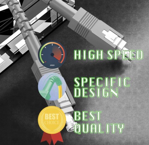 Elfcam kabel światłowodowy do złącza SC/APC 1,5m