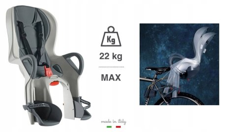 Fotelik rowerowy tylny Okbaby OKB-10-722-SR-NEW szary