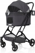 Hundebuggy Wózek Dla Psów I Kotów Składany Czarny R4 15KG