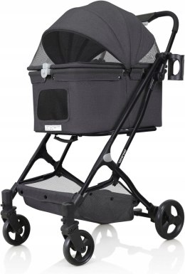 Hundebuggy Wózek Dla Psów I Kotów Składany Czarny R4 15KG