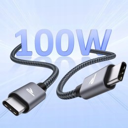 Kabel szybko ładujący Rampow USB typ C - USB typ C 1m