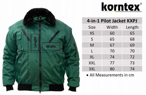 Kurtka Czarna Typu Pilot XXL Korntex