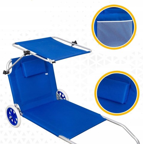 Aktive Beach 62610, leżak plażowy z kółkami