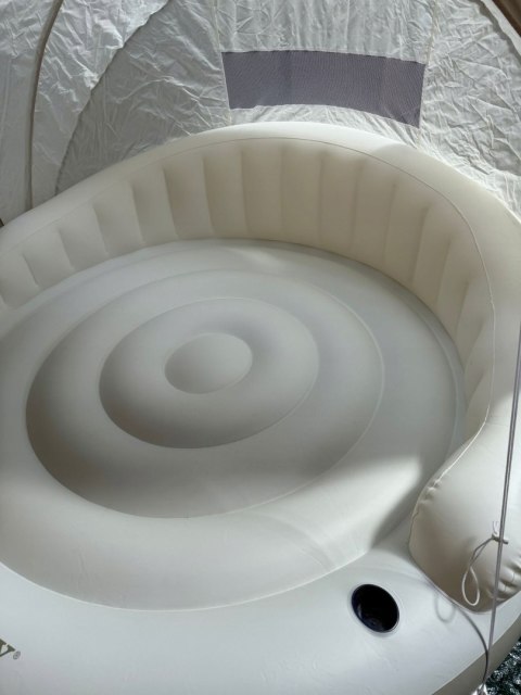 Dmuchana wyspa z daszkiem dmuchany materac 199x150cm INTEX 58292