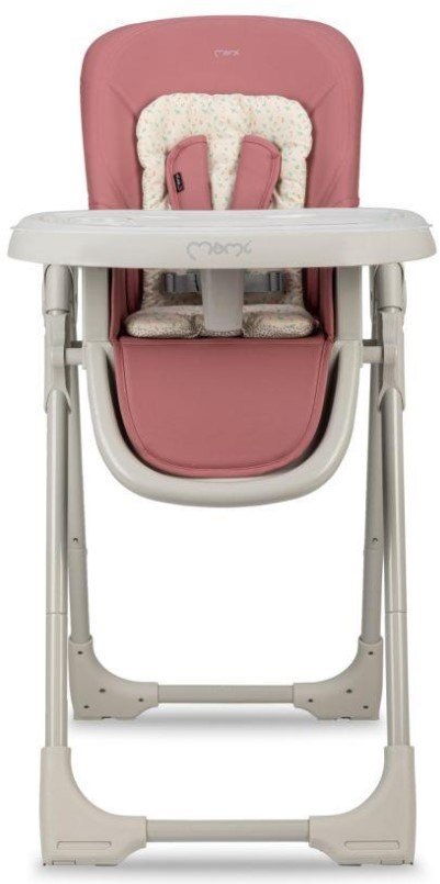 Krzesło do karmienia MoMi GOJO różowe składane regulowane