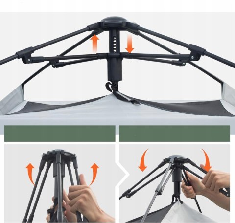 Overmont Instant Pop Up Namiot Kempingowy Niebieski L