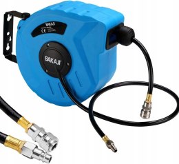 Bęben wąż ogrodowy 10m 1/4cala ścienny Bakaji