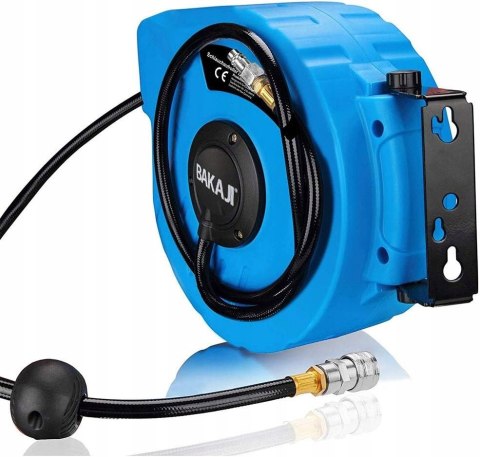 Bęben wąż ogrodowy 10m 1/4cala ścienny Bakaji