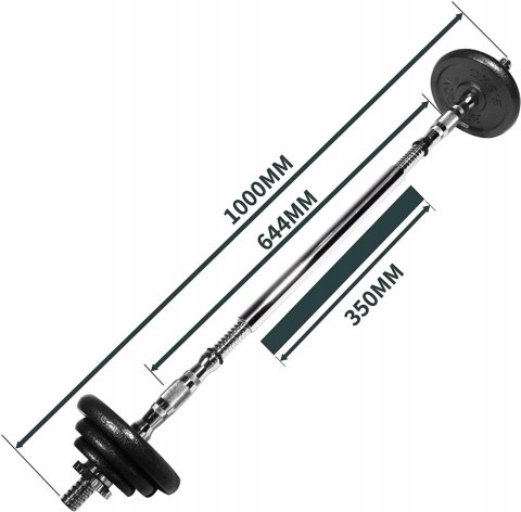 Hantle chromowane regulowane Proiron 1x 20 kg