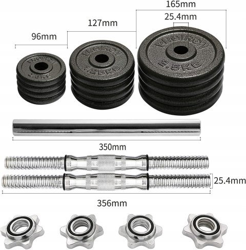 Hantle chromowane regulowane Proiron 1x 20 kg