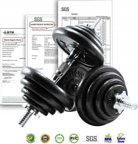 Hantle chromowane regulowane Proiron 1x 20 kg