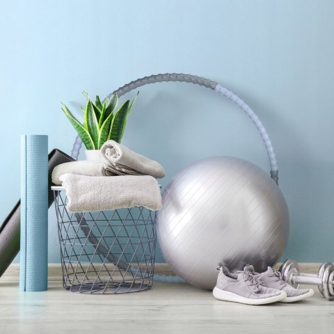 Hula hop z wypustkami Relaxdays 95 cm szary