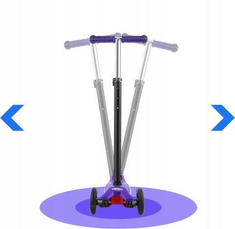 Hulajnoga WeSkate Różowa 3 kołowa Led