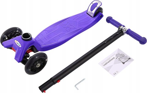 Hulajnoga WeSkate Różowa 3 kołowa Led