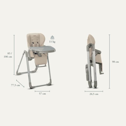 Inglesina My Time krzesełko do karmienia regulowane 0m+