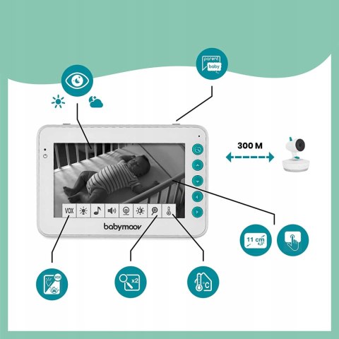 Niania z kamerą Babymoov YOO Moov 360 stopni