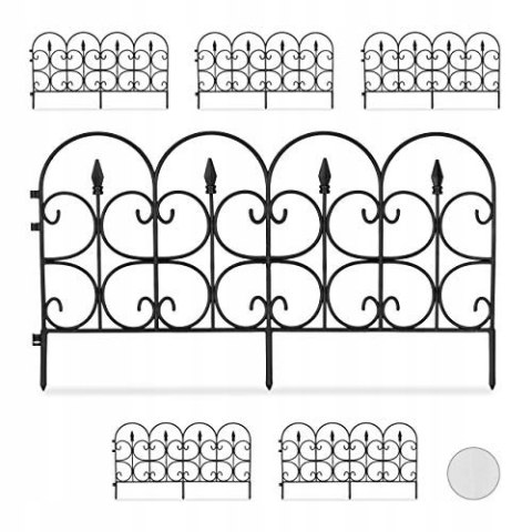 Relaxdays ogrodzenie rabatowe płotek 6szt