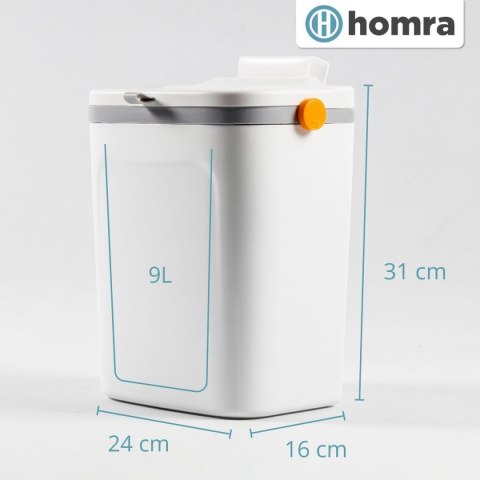 Wiszący kosz na śmieci Homra GFT 9L