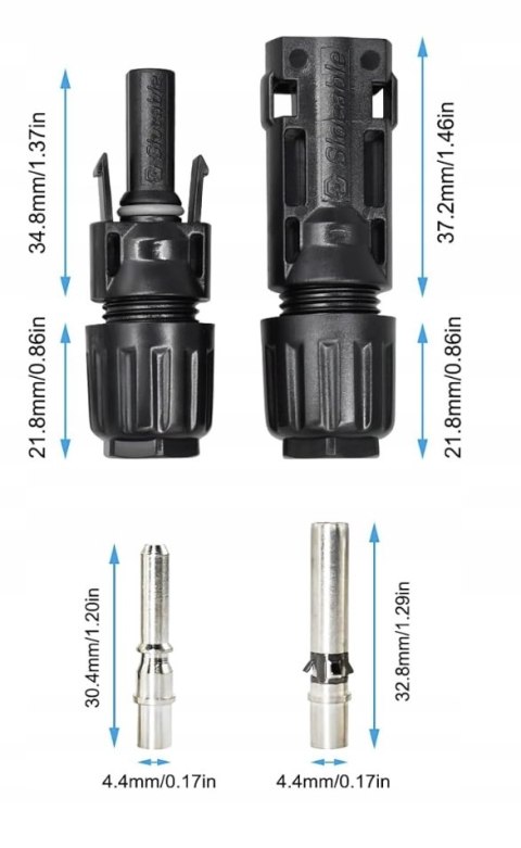 Wtyczka Solarna 10 mm² IP68, 1500 V 5 par