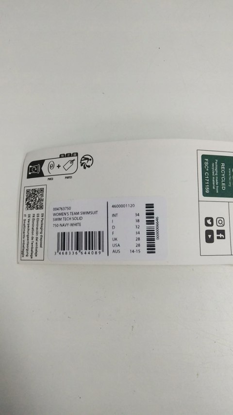 Arena strój kąpielowy jednoczęściowy niebieski rozmiar 32