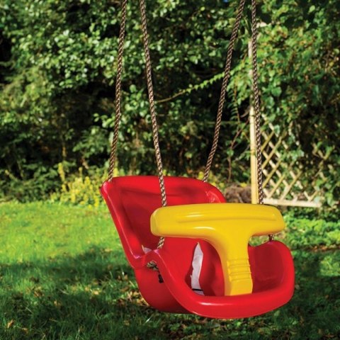 Hudora huśtawka dla dziecka ogrodowa plastikowa czerwona 12m+