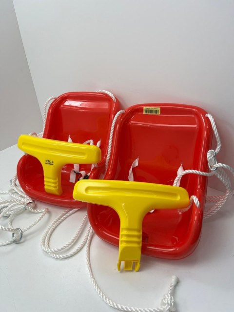 Hudora huśtawka dla dziecka ogrodowa plastikowa czerwona 12m+