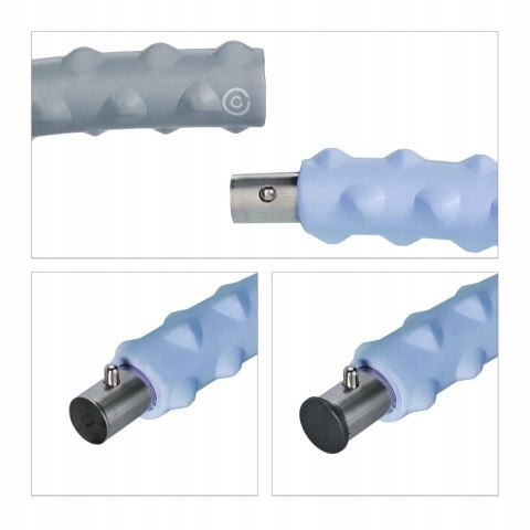 Hula hop z wypustkami Relaxdays 95 cm szary